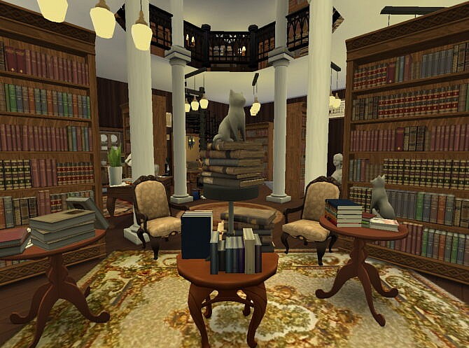 Sims 4 A. Z. Fell Bookshop by GallifreyBakerSt at Mod The Sims 4