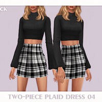 Two-piece Plaid Dress 04 By Black Lily