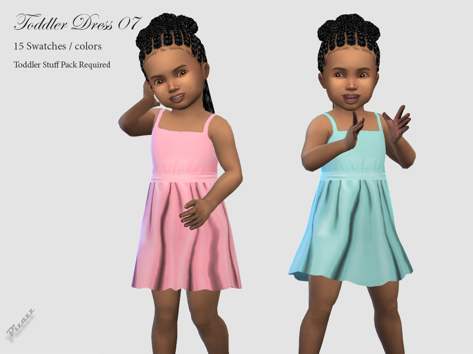 Toddler Dress 07 by pizazz at TSR » Sims 4 Updates