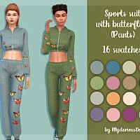 Sports Suit With Butterflies (pants) By Mysteriousoo