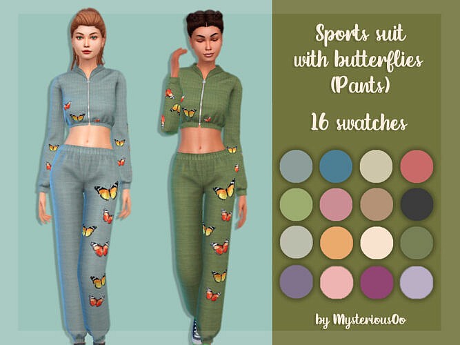 Sports Suit With Butterflies (pants) By Mysteriousoo