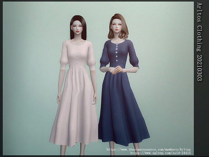 Sims 4 Dress 20210303 by Arltos at TSR