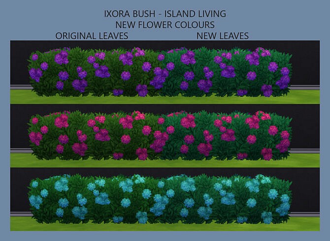 Sims 4 Ixora Bush Fixed Location and Recolours by Simmiller at Mod The Sims 4