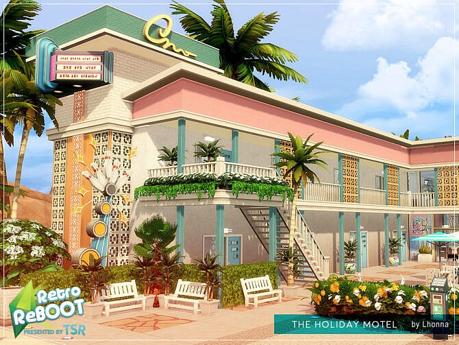 Sims 4 Retro The Holiday Motel by Lhonna at TSR