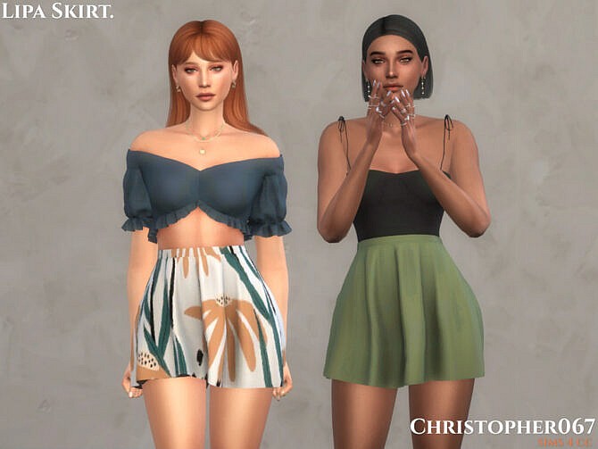 Sims 4 Lipa Skirt by Christopher067 at TSR