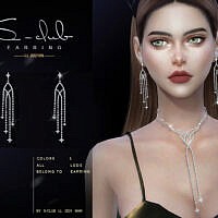 Diamond Earrings 2021029 By S-club Ll