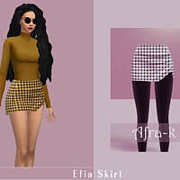 Efia Houndstooth Skirt By Akaysims