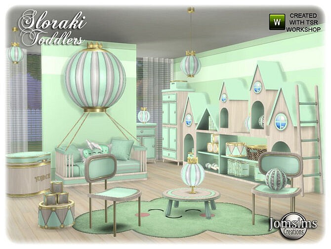 Sims 4 Sloraki toddlers bedroom by jomsims at TSR