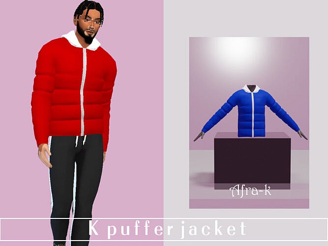 K Puffer Jacket By Akaysims