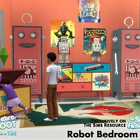 Retro Robot Bedroom By Kardofe