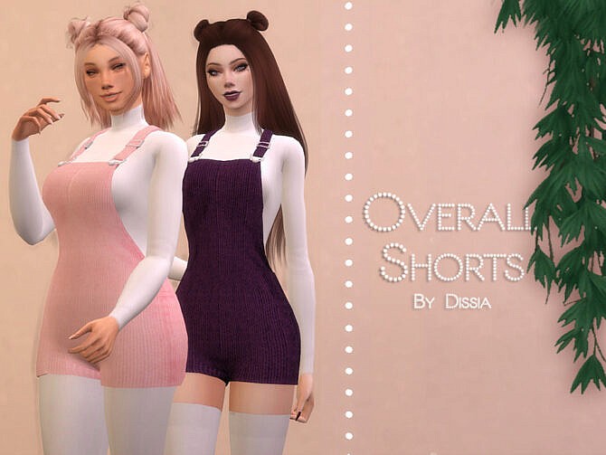 Sims 4 Overall Shorts by Dissia at TSR