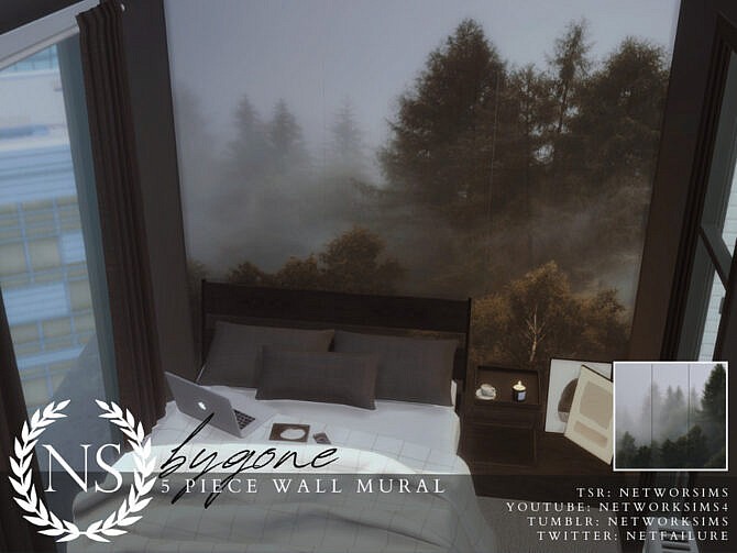 Sims 4 Bygone Wall Mural by Networksims at TSR