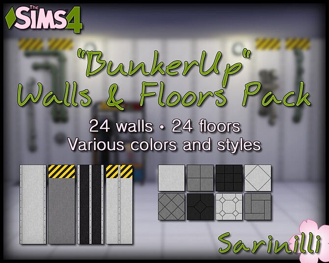 Sims 4 BunkerUp Walls & Floors by Sarinilli at Mod The Sims 4
