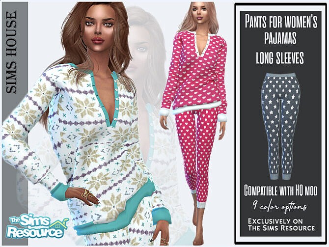 Sims 4 Pajamas pants by Sims House at TSR