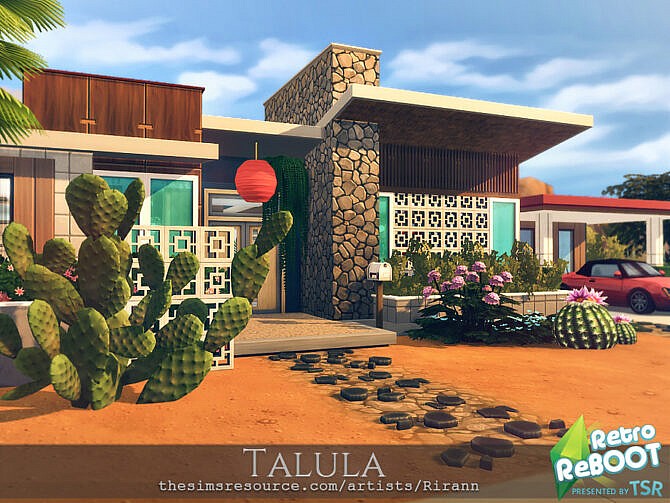 Sims 4 Retro Talula house by Rirann at TSR