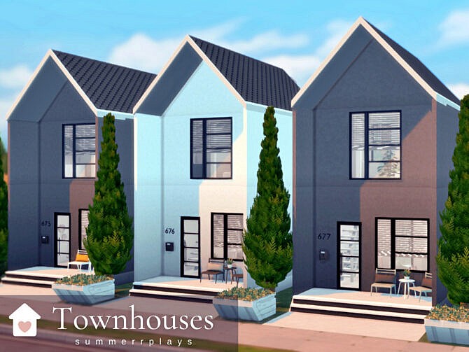 Sims 4 Townhouses by Summerr Plays at TSR