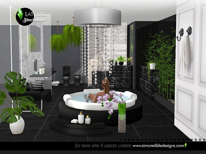 Sims 4 Latitude bathroom by SIMcredible at TSR
