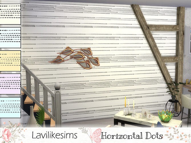 Sims 4 Horizontal Dots wallpaper by lavilikesims at TSR