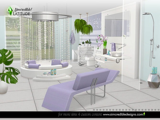 Sims 4 Latitude bathroom by SIMcredible at TSR