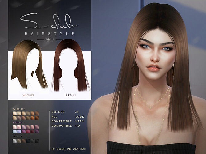 Sims 4 Hair for females 202111 by S Club WM at TSR