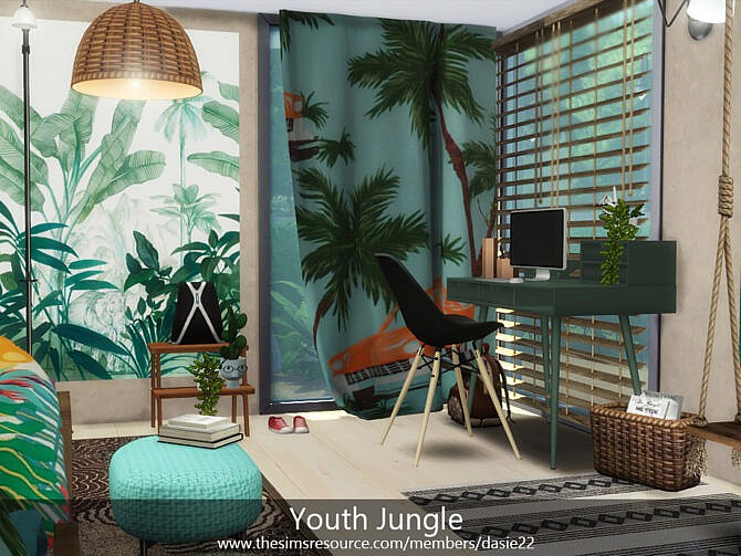 Sims 4 Youth Jungle Room by dasie2 at TSR