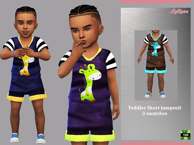 Sims 4 Toddler Short jumpsuit by LYLLYAN at TSR