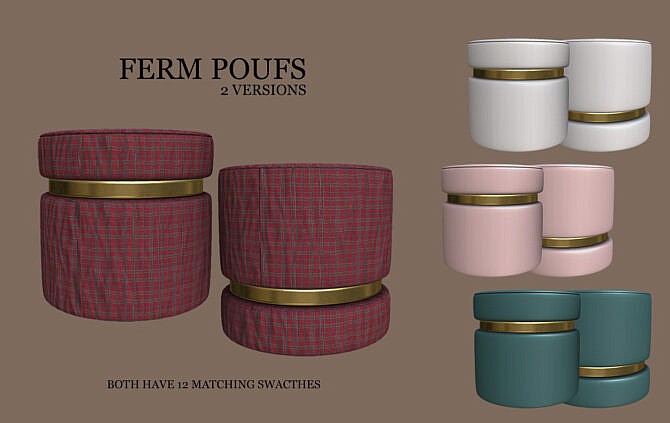 Sims 4 Poufs 2 versions at Leo Sims