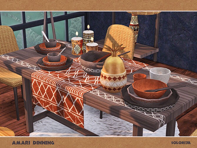 Sims 4 Amari Dining Room by soloriya at TSR