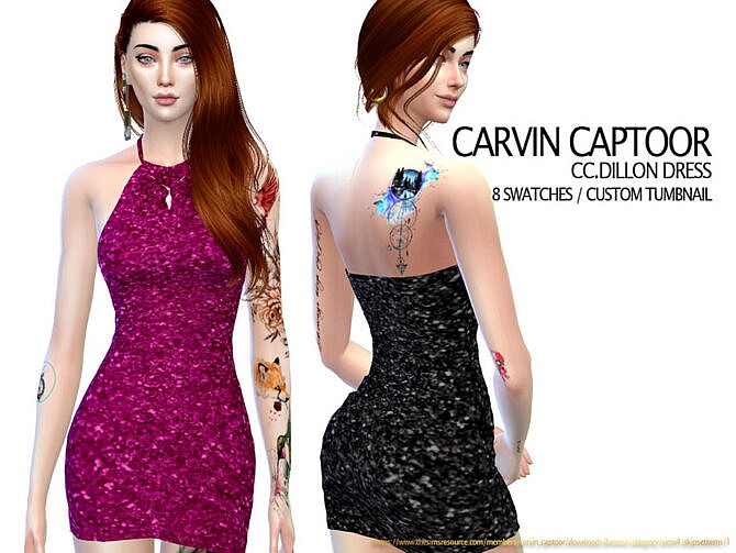 Sims 4 DILLON DRESS by carvin captoor at TSR