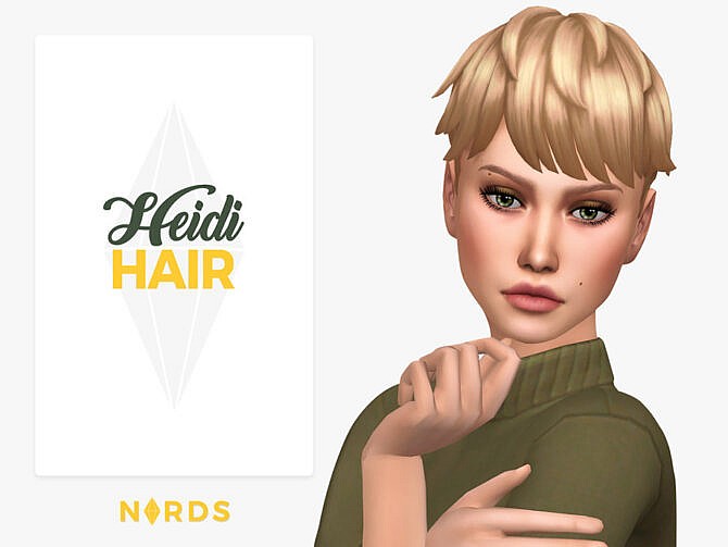 Sims 4 Heidi Hair by Nords at TSR