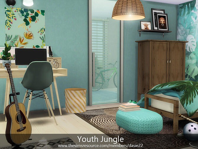 Sims 4 Youth Jungle Room by dasie2 at TSR
