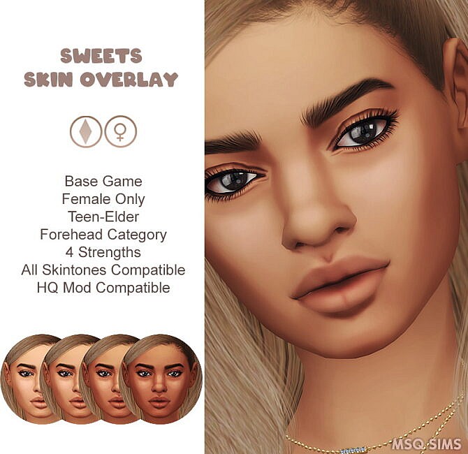 Sims 4 Sweets Skin Overlay at MSQ Sims