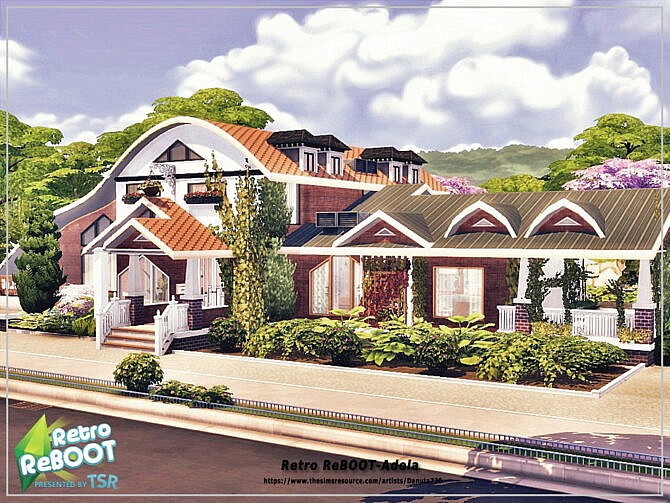 Sims 4 Retro Adela house by Danuta720 at TSR