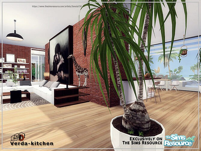 Sims 4 Verda kitchen & livingroom by Danuta720 at TSR