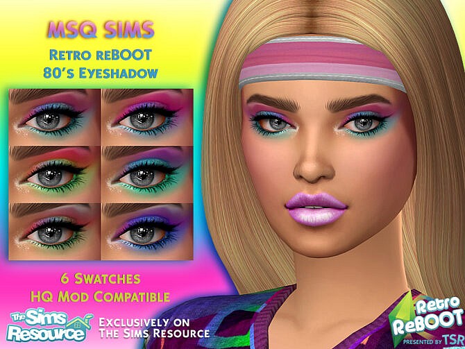 Sims 4 80s Eyeshadow at MSQ Sims