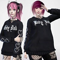 Baby Doll Hoodie By Maruchanbe