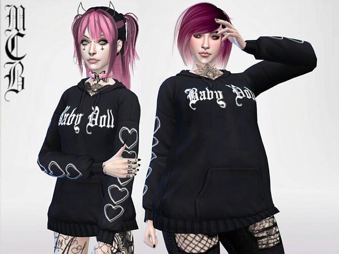 Sims 4 Baby Doll Hoodie by MaruChanBe at TSR