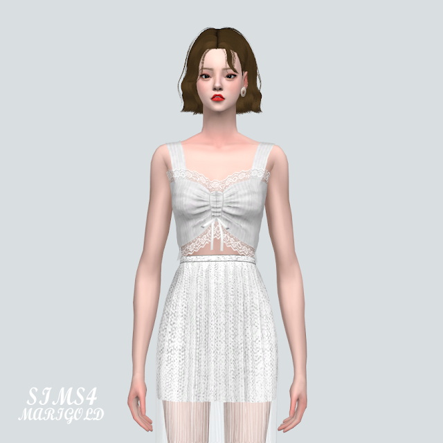 Sims 4 9A Lace Crop Top at Marigold