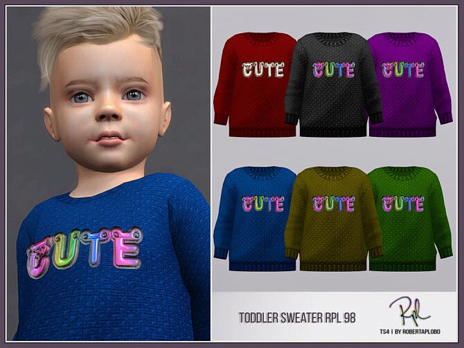 Sims 4 Toddler Sweater RPL98 by RobertaPLobo at TSR