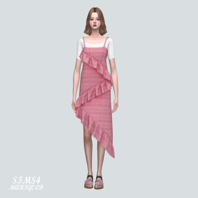 Sims 4 Bustier Dress With T shirts at Marigold