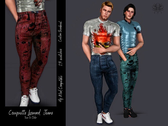Sims 4 Leonard Jeans by Couquetts at TSR