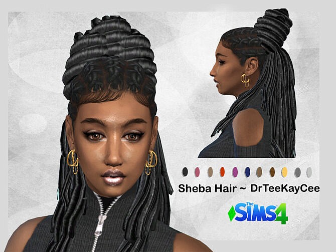 Sims 4 Sheba Hairstyle by drteekaycee at TSR
