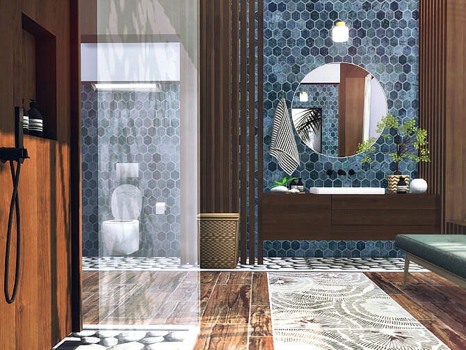 Sims 4 Neve Bathroom by Rirann at TSR