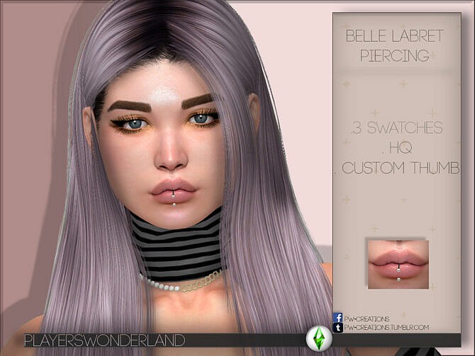 Sims 4 Belle Labret Piercing by PlayersWonderland at TSR