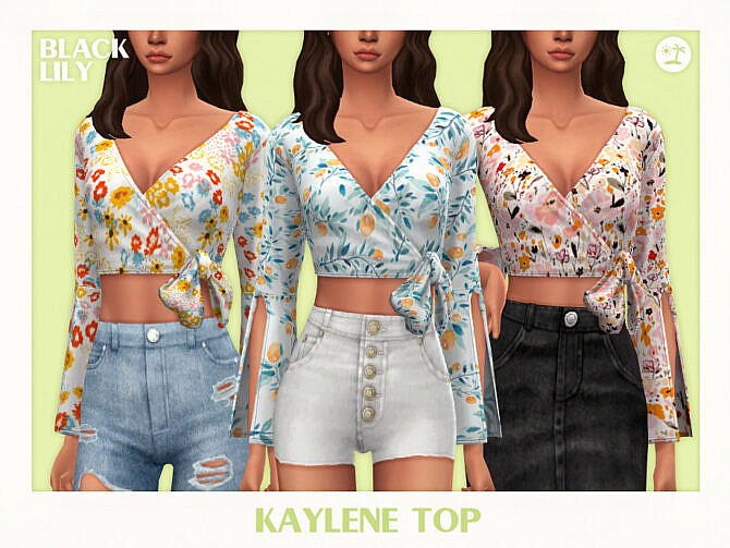 Sims 4 Kaylene Top by Black Lily at TSR