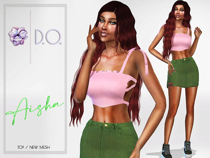 Sims 4 Aisha Top 85 by D.O.Lilac at TSR