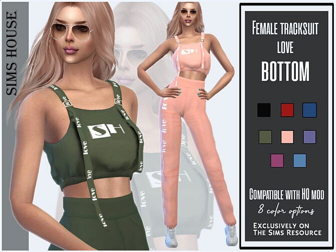 Sims 4 Female tracksuit pants by Sims House at TSR