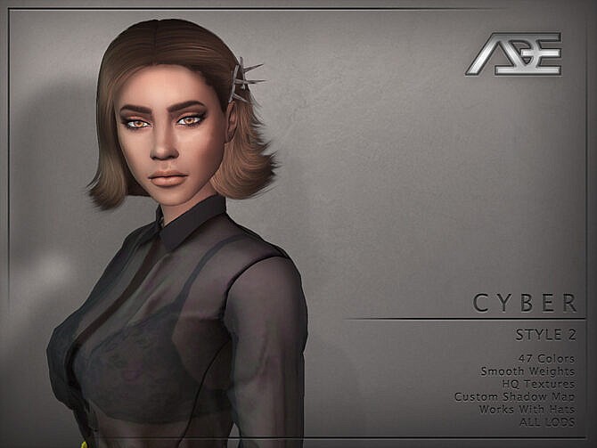 Sims 4 Cyber Style 2 Hairstyle by Ade Darma at TSR