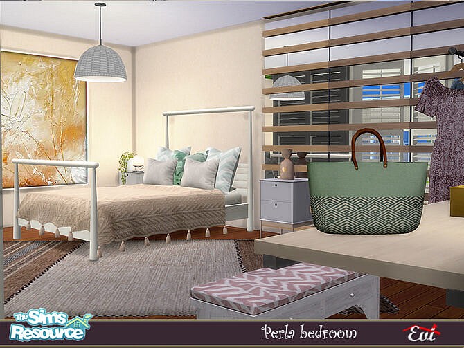 Sims 4 Perla Bedroom by evi at TSR