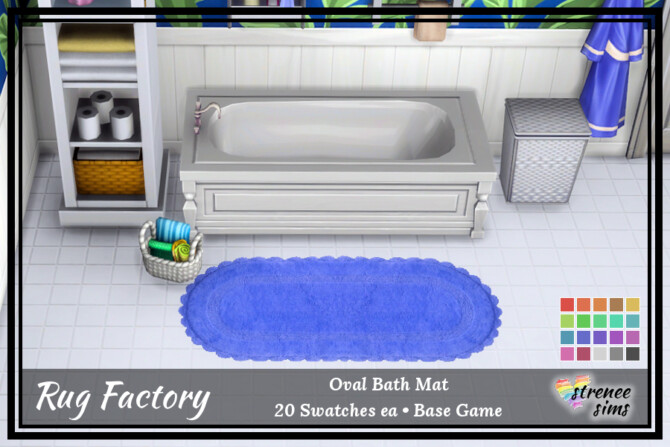 Sims 4 20 Bath Mats with Bonus Mats at Strenee Sims